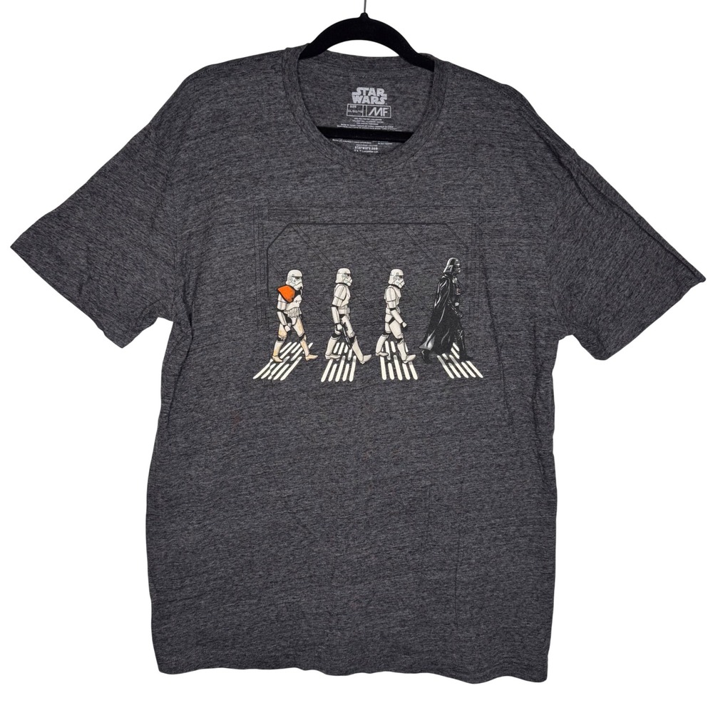 Star Wars Darth Vader Stormtrooper‎ Abbey Road Parody T-Shirt Charcoal Grey XL
